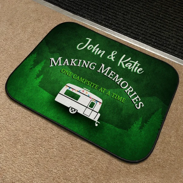 Personalised Caravan Door Mat - Making memories 44cm x 32cm